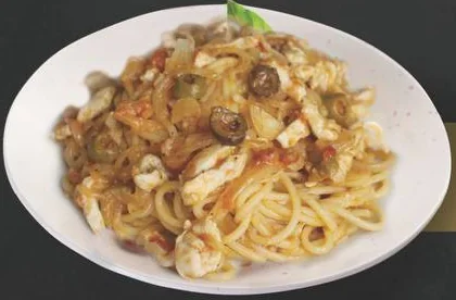 Спагетти с курицей